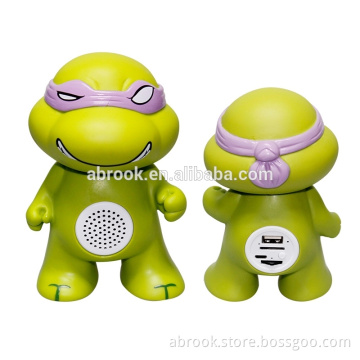 Hot sale gift cartoon turtles portable bluetooth speaker 2015 with fm radio